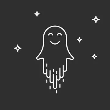 Happy cute Ghost. 스톡 일러스트