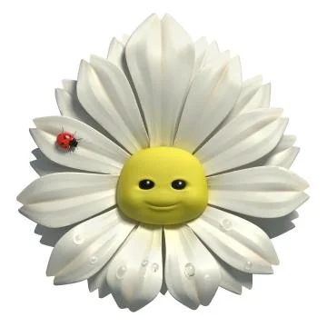 Happy daisy Stock Illustration