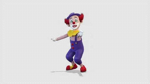 Happy dancing clown 動画素材 166431421