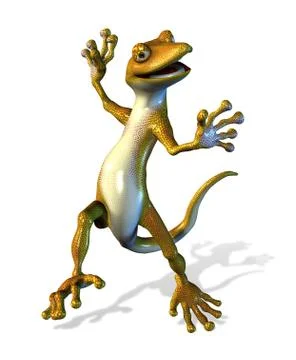 Happy Dancing Gecko Stock Illustration