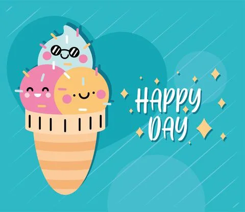 Happy day postcard Stock Illustration