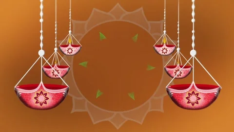 Happy Deepavali - 2d Flat-design Animation Stock Footage 255314845