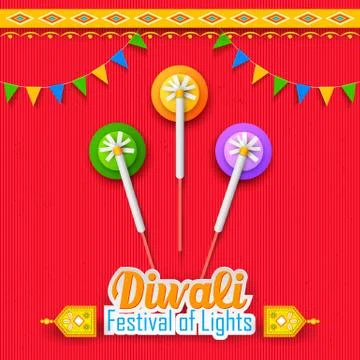 Happy Diwali Background Stock Illustration