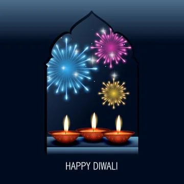 Happy diwali background Stock Illustration