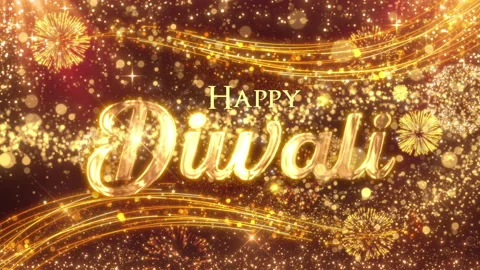 Happy diwali celebration lights loop Stock Footage 141719862