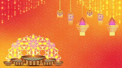 Happy diwali concept background with unique and different design. Stock Illustration