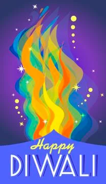 Happy diwali Stock Illustration