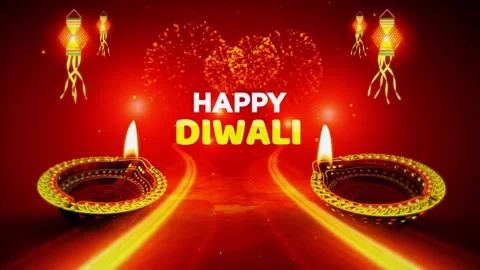 Happy Diwali light burning animation Animation Oil Lit Lamps, Traditional Stock-Footage 336450366