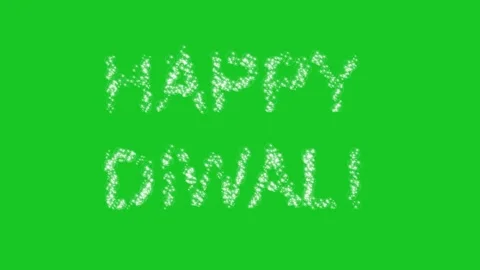 Happy Diwali text with bubbles effect green screen motion graphics Stock Footage 312057861