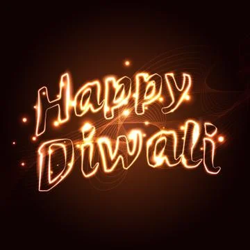Happy diwali text Stock Illustration