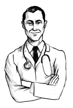 Happy doctor Stock Illustration