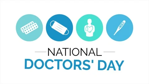 Happy Doctors’ Day. Celebrating the hands that heal, the minds that care. Vídeo Stock 327640604