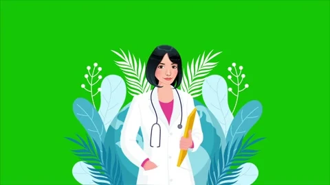Happy Doctor's Day Concept Animation Greenscreen Background Stock Footage 244698367