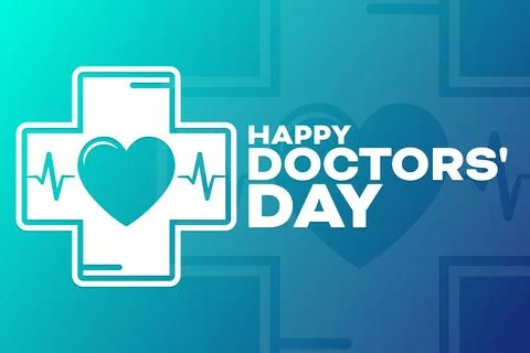 Happy Doctors Day. Vector illustration. Holiday poster. 스톡 일러스트