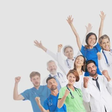 Happy doctors team Stock Photos