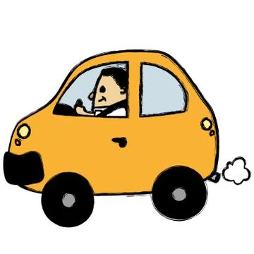 Happy driver Stock Illustration