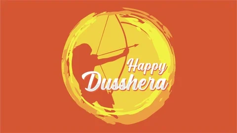 Happy Dussehra to all Hindus Vídeo Stock 293412559