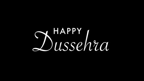 Happy Dussehra drawing text animation on green screen background Stock Footage 345663917