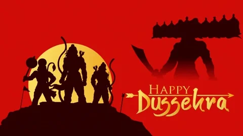 Happy Dussehra Festival Animation Backgr... | Stock Video | Pond5