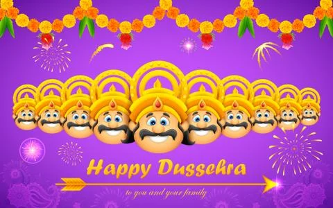 Happy Dussehra Stock Illustration
