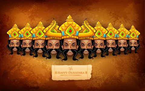 Happy Dussehra Stock Illustration