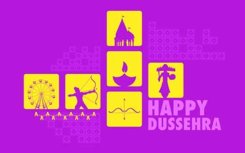 Happy Dussehra Stock Illustration