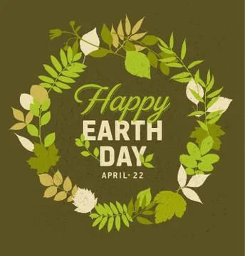 Happy earth day background Stock Illustration