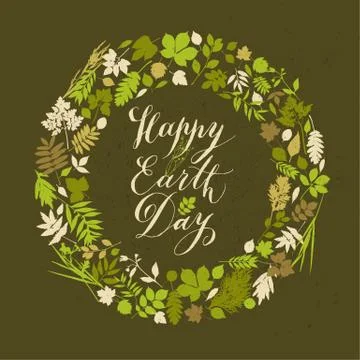 Happy earth day background Stock Illustration
