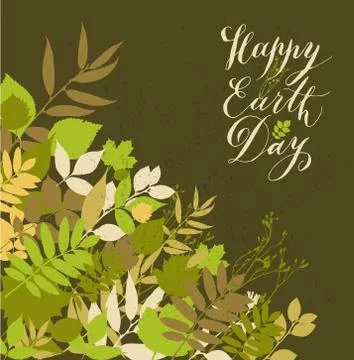 Happy earth day background Stock Illustration