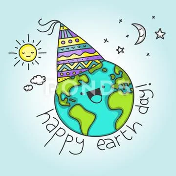 Happy Earth Day Stock Illustrationen