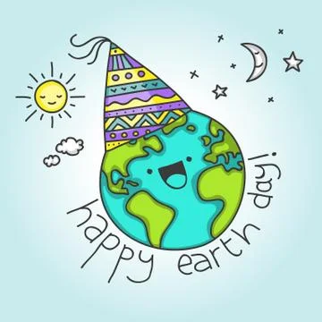 Happy Earth Day Stock Illustration