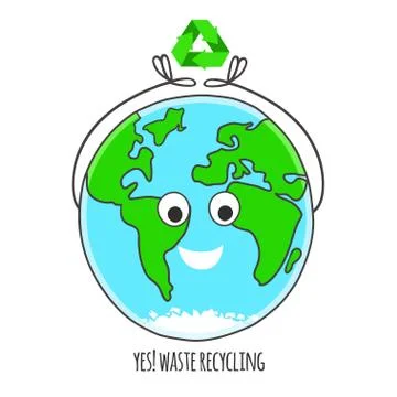 Happy Earth day vector card. Stock Illustration