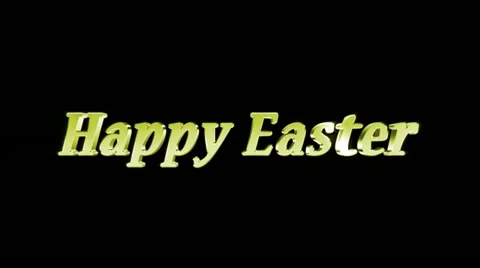 Happy easter 2 withalpha Stock Footage 20634899
