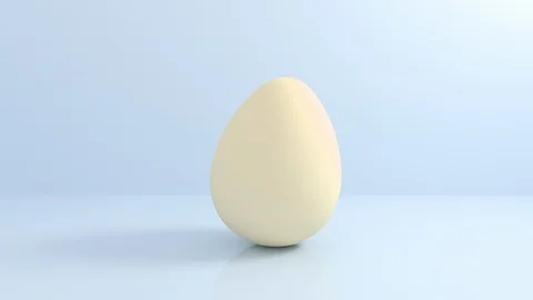 Happy easter 3d render egg rotating on pastel background. 4K seamless loop anima Stock Footage 106326673