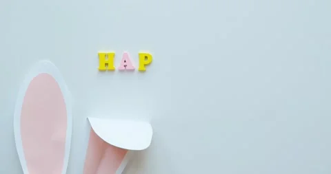 Happy Easter. 4k stop motion animation Stock Footage 179510006