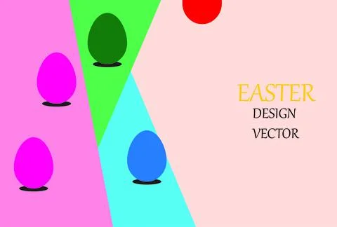 Happy Easter abstract background with chocolate eggs. Vector illustration. Stock Illustration