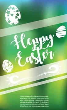 Happy easter abstract invitation for easter ?elebration with simple ornaments 库存插图