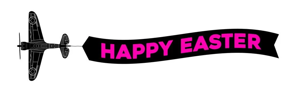 Happy easter advertisement banner Stock Illustration