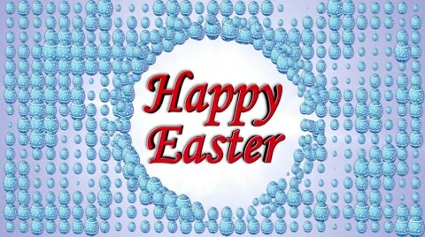 Happy Easter and Eggs 1 - HD1080 Stock Footage 10595444
