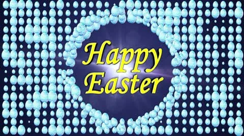 Happy Easter and Eggs 2 - HD1080 Stock Footage 10595310