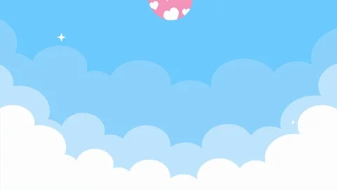 Happy easter animated card with eggs painted in sky Stock Footage 126199749