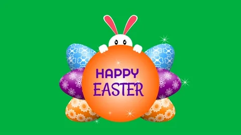 Happy Easter animated sticker for Easter holiday Stock Footage 234106565