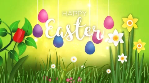 Happy Easter Animation Stock Footage 87906756