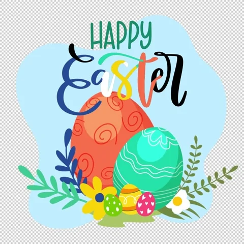 Happy Easter Animation Loop Stock Footage 171897419