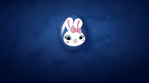 Happy Easter animation title trailer 25 FPS bubbles dark blue 스톡 동영상 103413897