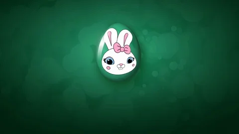 Happy Easter animation title trailer 25 FPS bubbles dark green Video stock 103413916