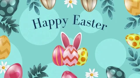 Happy easter animation video footage Stock Footage 304502695