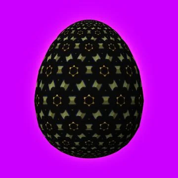 Happy Easter, Artfully designed and colorful 3D easter egg, 3D illustration o Illustrazione stock