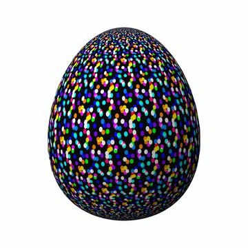Happy Easter, Artfully designed and colorful 3D easter egg, 3D illustration o Stock Illustration