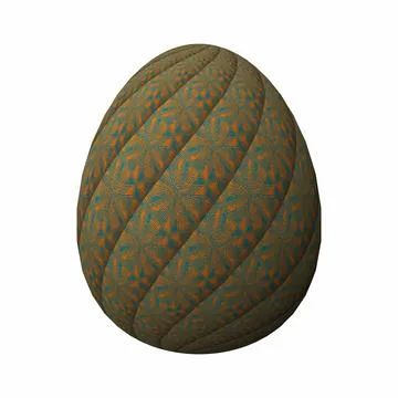 Happy Easter, Artfully designed and colorful 3D easter egg, 3D illustration o Stock Illustration